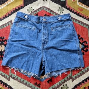 Madewell cutoff jean shorts sz 28 cute!